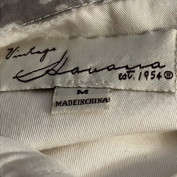 Vintage Havana EST 1954 ivory snake print detailing buttoned down front ties top - Picture 6 of 8